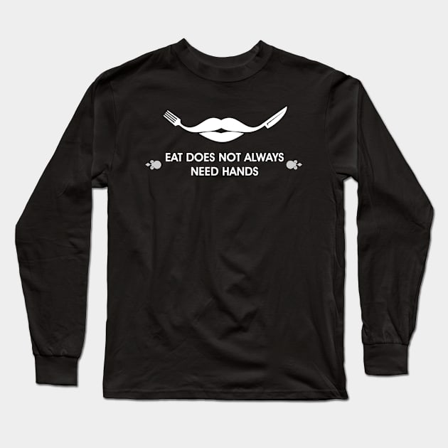 how to eat with mustache Long Sleeve T-Shirt by osvaldoport76